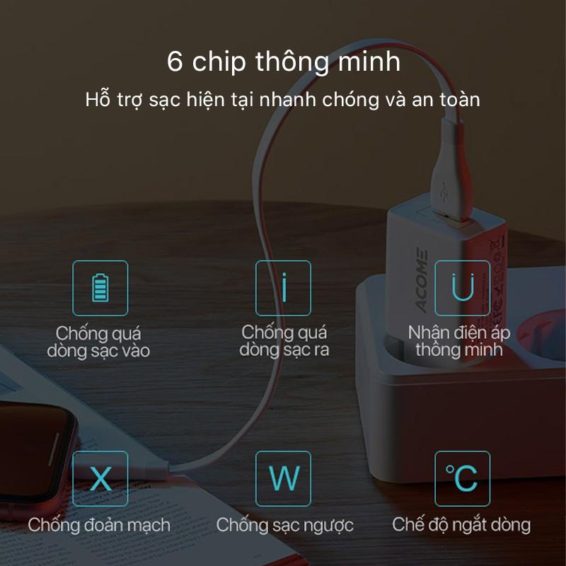 Cốc Sạc Nhanh ACOME AC04, Công Suất 10W - Hàng Chính Hãng