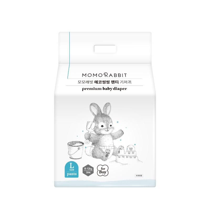 Bỉm Quần Bé Trai MOMO RABBIT Size L 8-12kg 28 Miếng