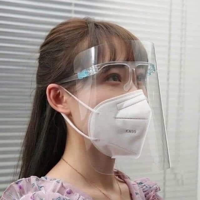 Tấm Chắn Face shield Mặt Nạ Bảo Hộ Y Tế Chống Dịch, Chống Giọt Bắn, Bụi Trong Suốt Nhựa PET, Khẩu Trang Nhựa