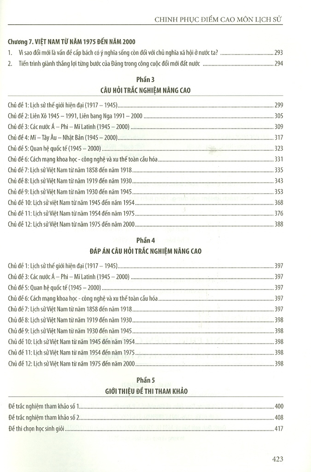 Chinh Phục Điểm Cao Luyện Thi Môn Lịch Sử - Thi THPT Quốc Gia Và Thi Học Sinh Giỏi THPT