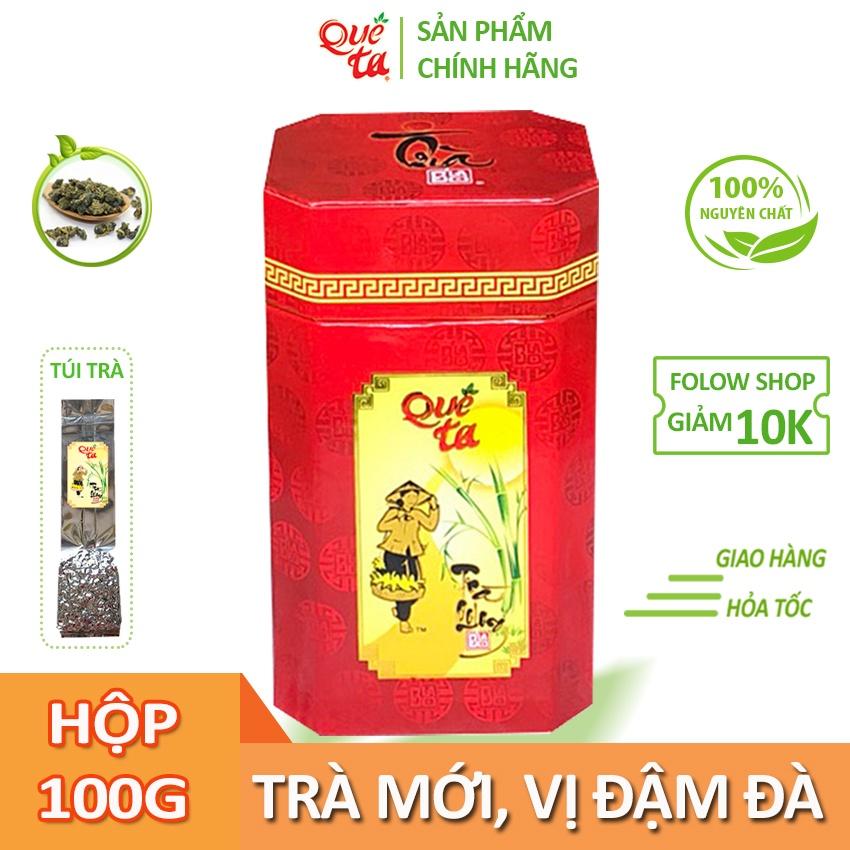 Trà ô long cao cấp Quê Ta nguyên chất, vị đậm đà, là nguyên liệu làm trà sữa ngon – HỘP ĐỎ 100g