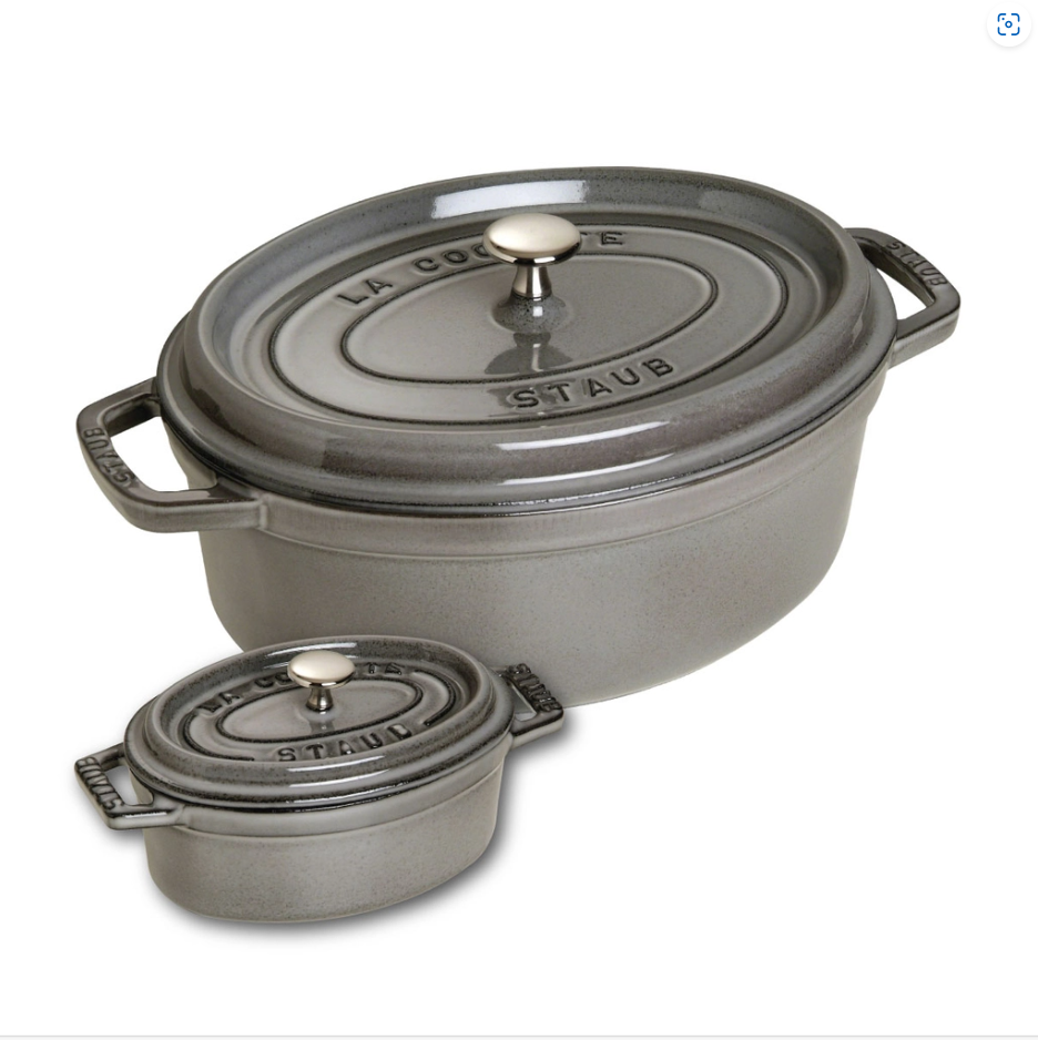 Staub - Nồi oval màu xám - 11cm (0.23L)