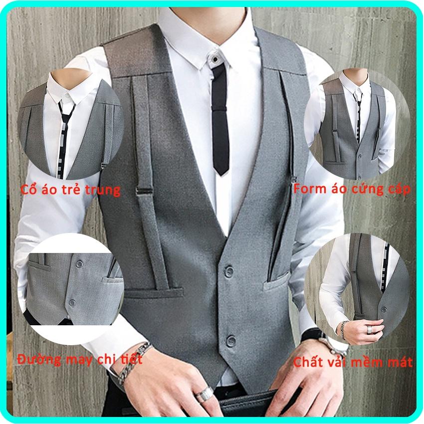 Áo Gile nam, Áo gile T&T tạo đai cách điệu, lịch lãm, trẻ trung,hiện đại, tạo điểm nhấn cho các tổng tài mã N41