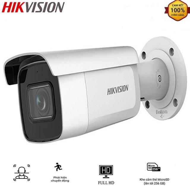 Camera IP Thân Trụ Hikvision DS-2CD2643G2-IZS 4MP Ngoài Trời, Phân Biệt Người Và Phương Tiện - Hàng Chính Hãng