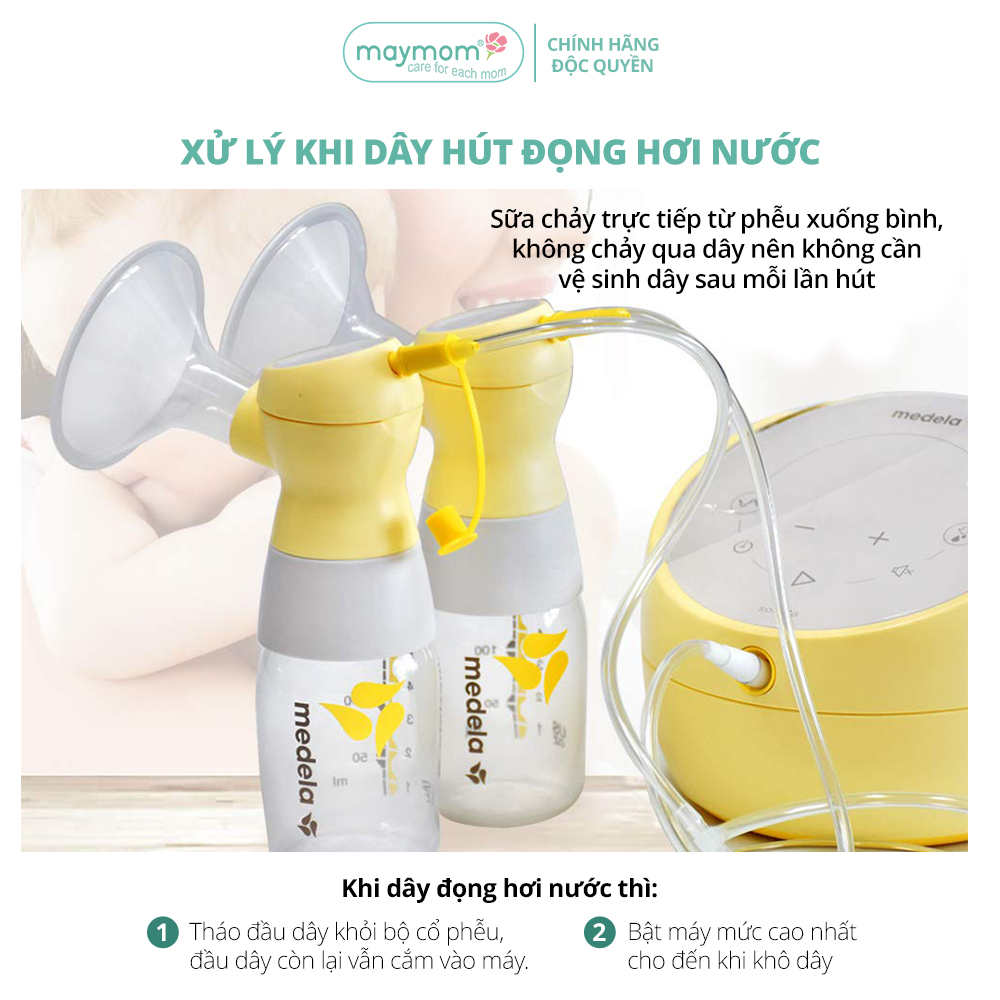 Dây Hơi Cho Máy Medela Sonata Thương Hiệu Maymom, Không Chứa BPA, An Toàn 100%, Vệ Sinh Dễ Dàng (1 dây)