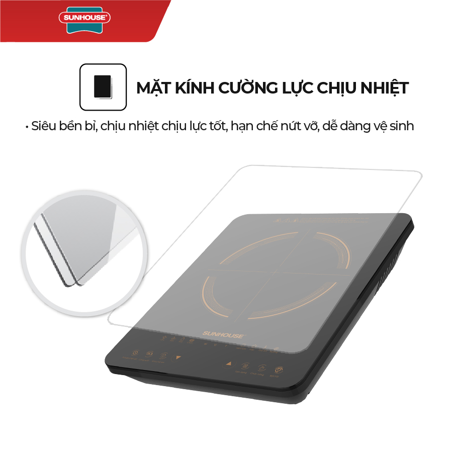 Bếp Từ Đơn Sunhouse SHD6803 - Kèm Nồi Lẩu - Hàng Chính Hãng