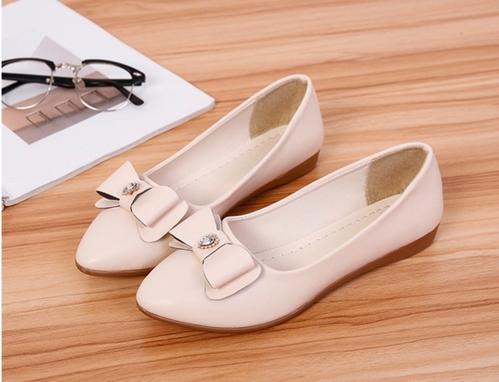 Giày búp bê nữ da mềm đế cao 2cm