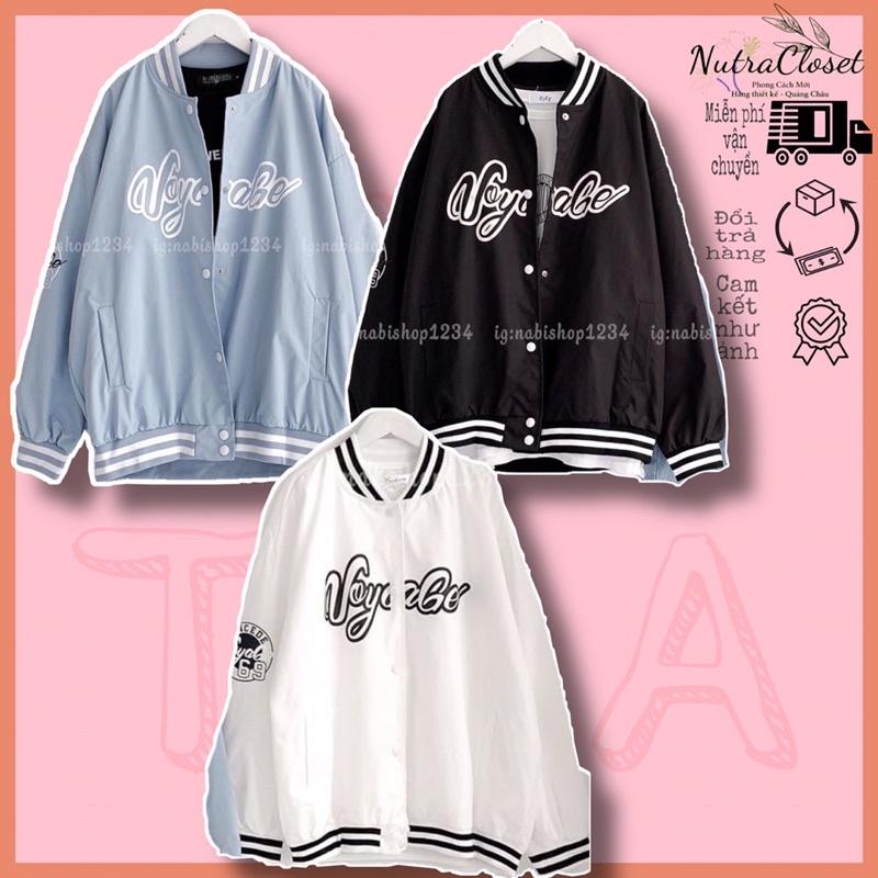 Áo khoác bomber bóng chày dù 2 lớp lót das unisex ulzzang nam nữ Voyabe AD894