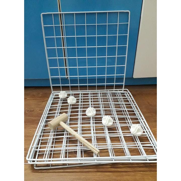 Tủ 4 Ô Lắp Ghép, Tấm Lưới Sắt Lắp Ghép Tủ Quần Áo Giá Kệ Lắp Ghép Đa Năng
