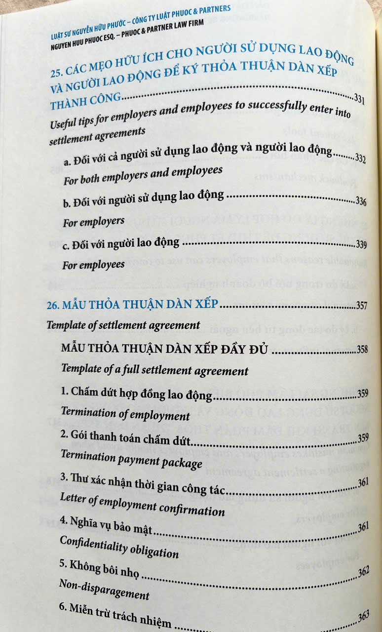 Dẫn Dắt Thoả Thuận Dàn Xếp Với Người Lao Động