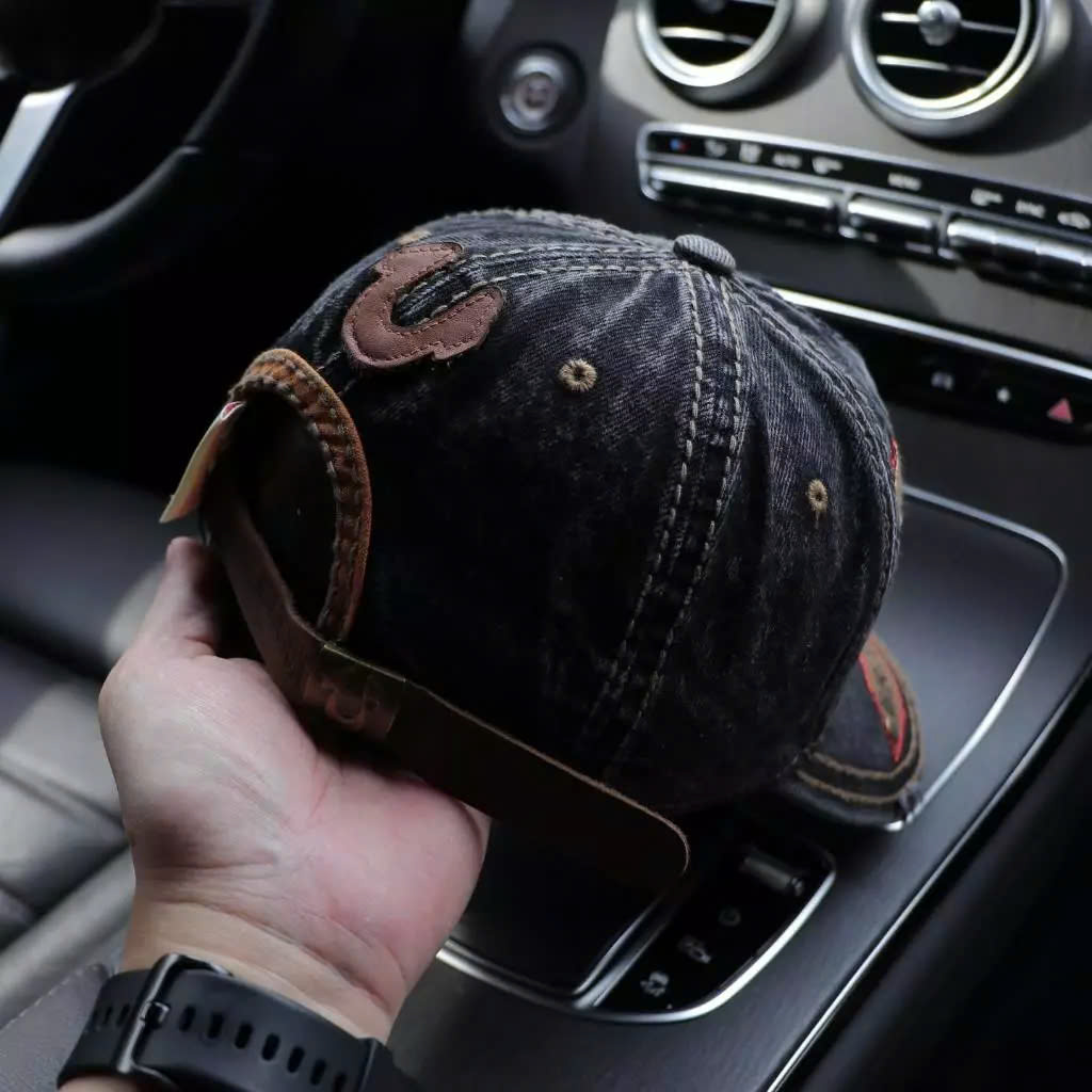 (Hàng VNXK) Mũ lưỡi trai, nón kết ÔNG ĐỊA TRUE vải jeans Form chuẩn thời trang (Ảnh thật)