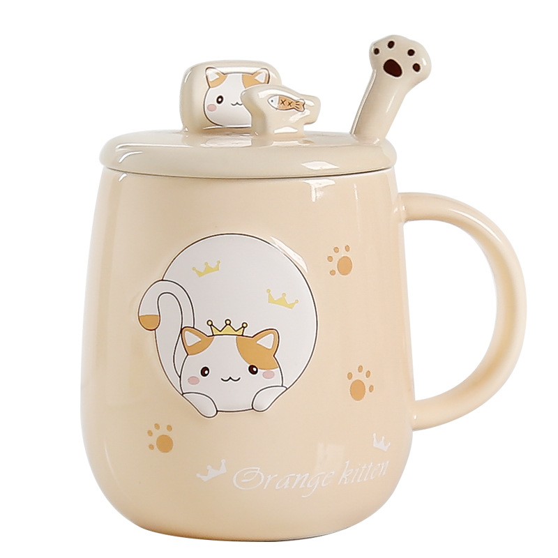 Ly Sứ Cao Cấp Nắp Có Thể Làm Giá Đỡ Điện Thoại – 400ml