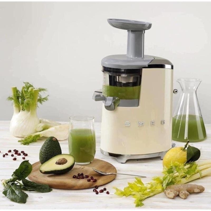 Máy Ép Chậm Smeg, Máy Ép Trái Cây Chậm, Công Suất 150W, 2 Lưới Lọc, Nhập Đức, Slow Juicer Smeg, Nhập Đức,s BH 12 Tháng - Cream