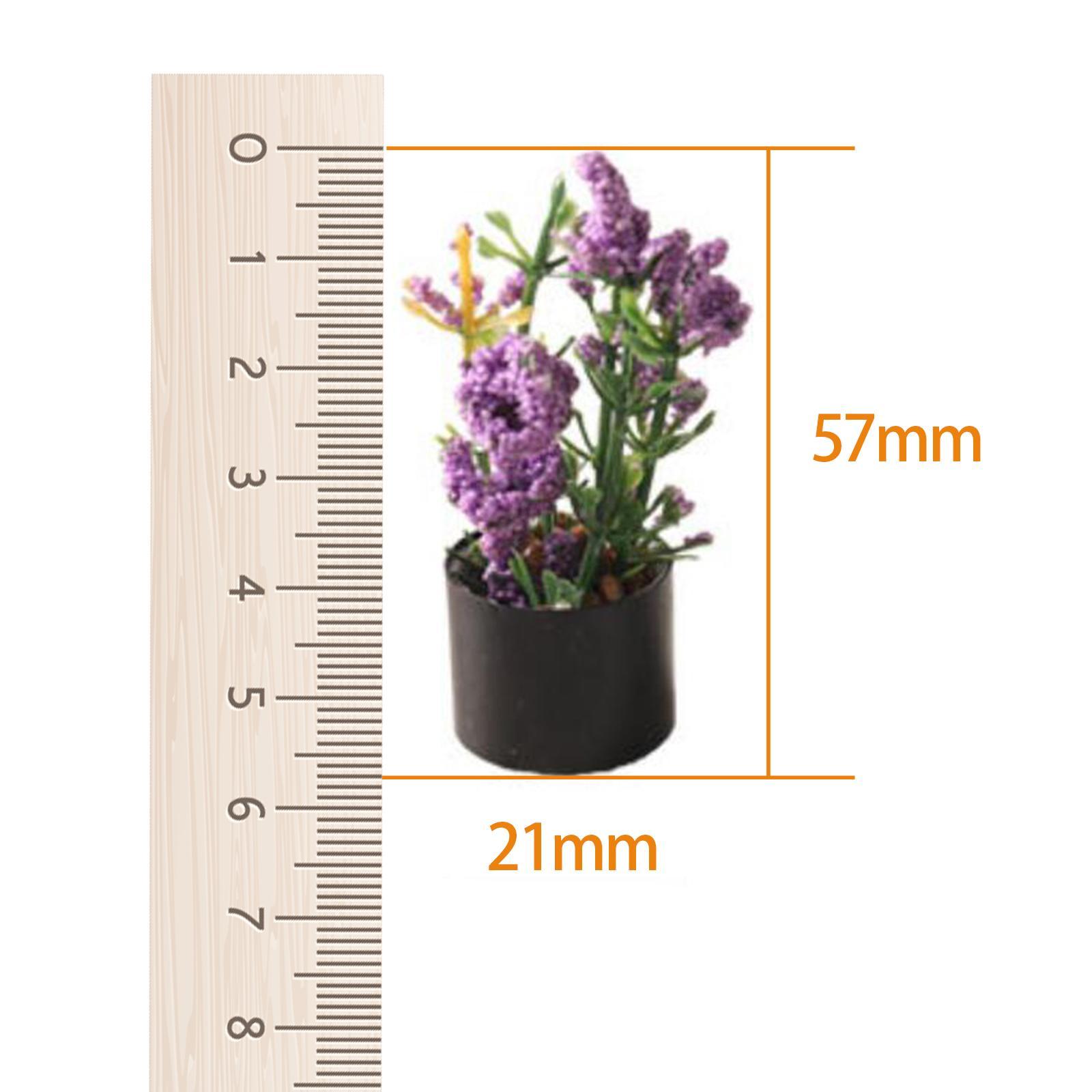 1/12 Miniature Potted Miniature Scene Model for Garden Bedroom Entrance Hall