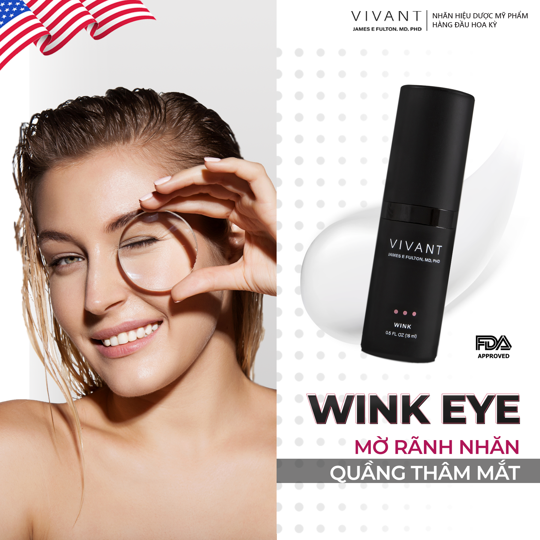 Kem Hỗ Trợ Trẻ Hóa Vùng Mắt Vivant Wink Eye Rejuvenation Cream