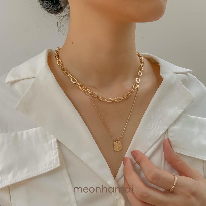 Vong cổ layer mắc xích hai tầng MEONHAMAI