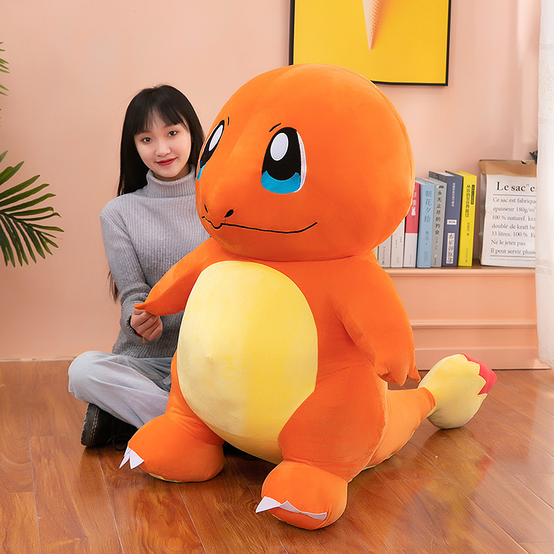 Gấu Bông Pokemon Khủng Long Lửa Charmander (23cm---&gt;90cm) Hàng Xịn Cao Cấp Loại 1, (Tặng Kèm 1 Ví Da 12 Ngăn Đựng Thẻ Atm, Cccd)