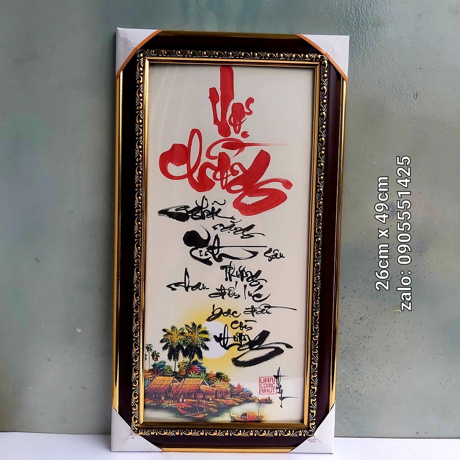 Tranh thư pháp VỢ CHỒNG. Quà tặng ông bà,bạn bè,đối tác, mừng thọ, tân gia, khai trương. Quà cưới,tết,sinh nhật
