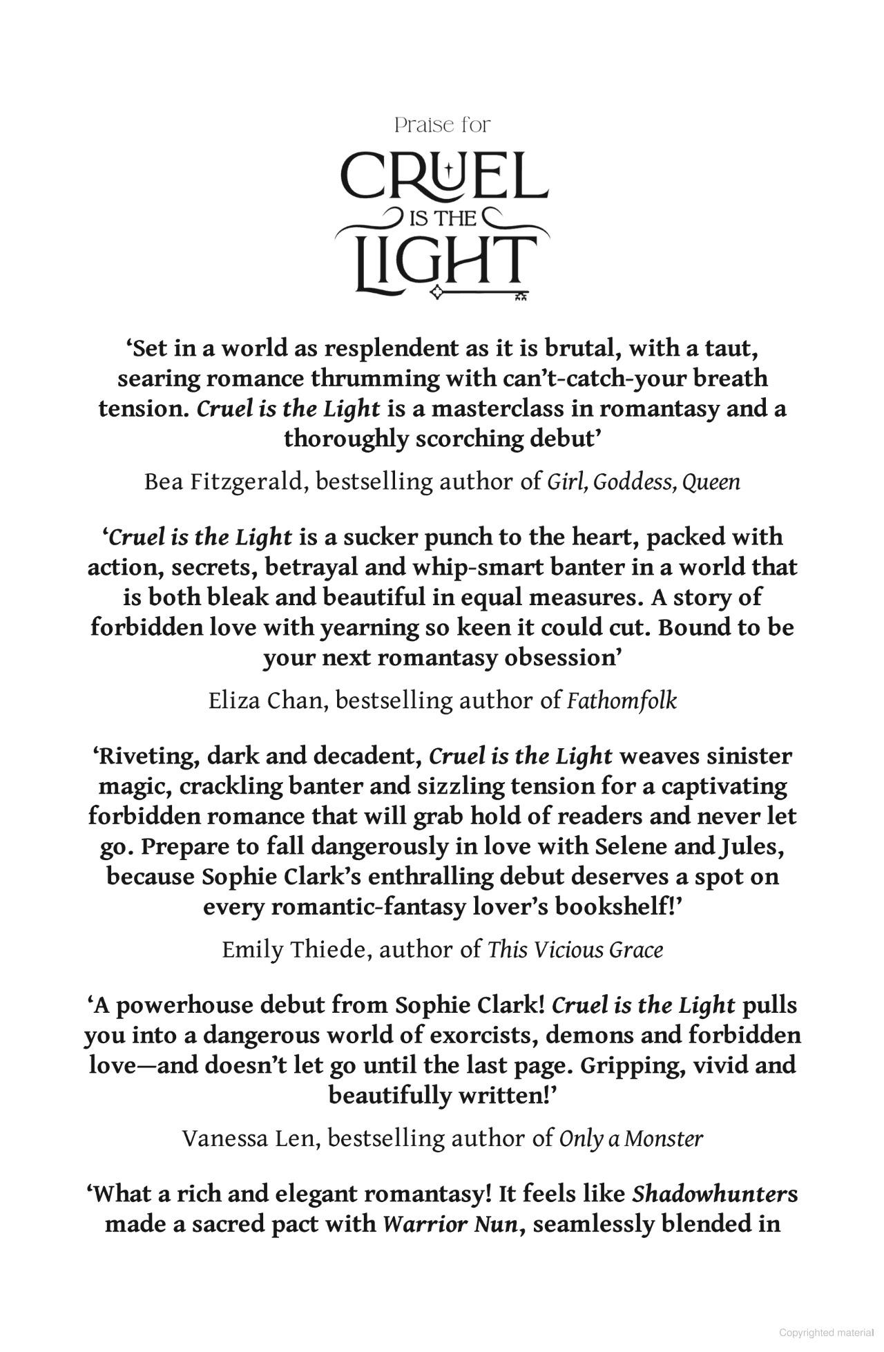 Sách ngoại văn: Cruel Is The Light