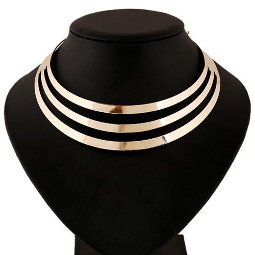 Vòng cổ hợp kim 3 lớp sang trọng nổi bật