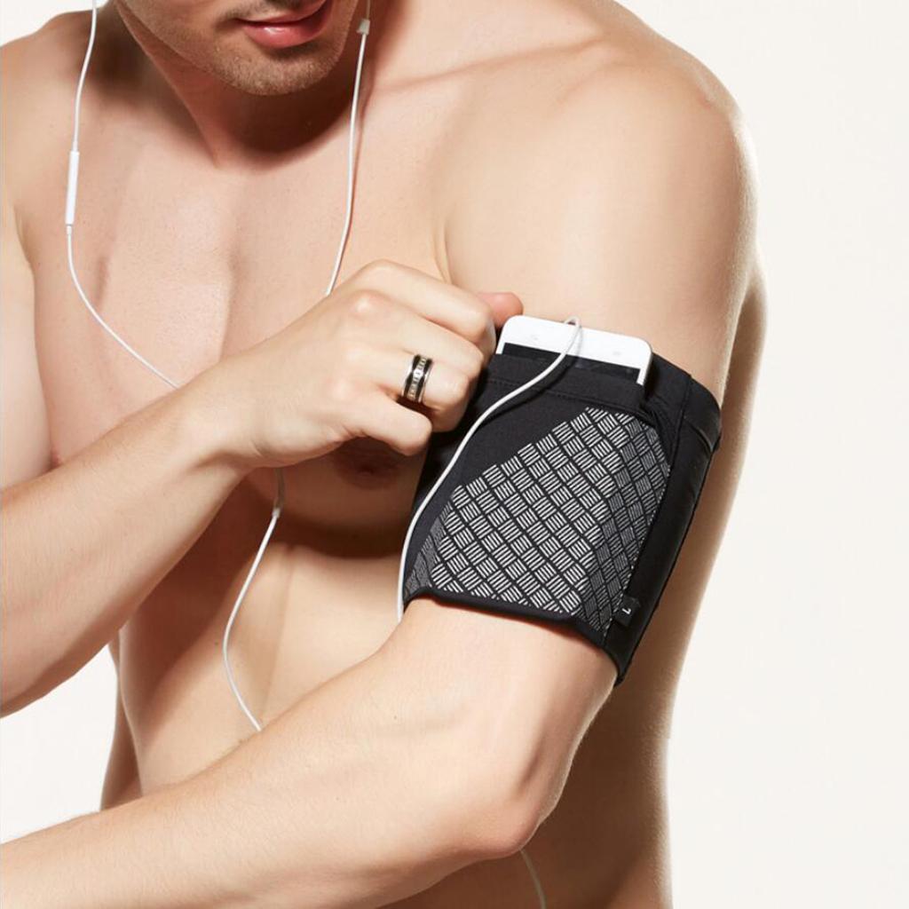 Reflective Running Sports Armband Phone Holder Arm Wrist Belt Bag
