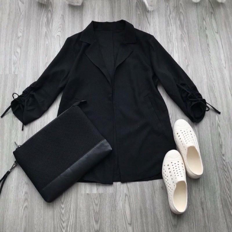 Áo khoác vest blazer tay lỡ rút dây uzzlang