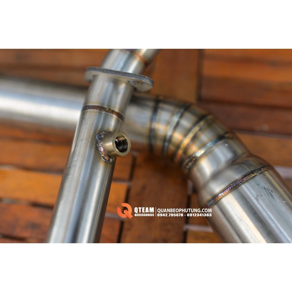 Cổ pô inox 304 bầu lưới tổ ong cho các dòng xe máy côn tay YAMAHA, HONDA và SUZUKI