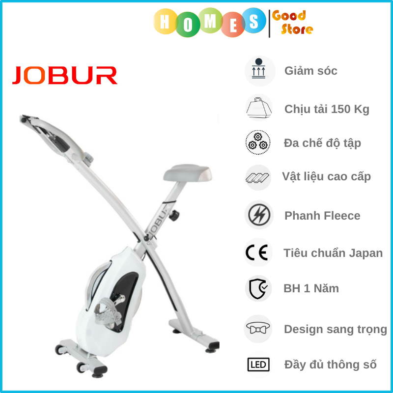 Xe Đạp Tập Thể Dục Tại Nhà Kết Hợp Tay Chân JOBUR XBIKE Hiển Thị Đầy Đủ Chỉ Số - Hàng Chính Hãng