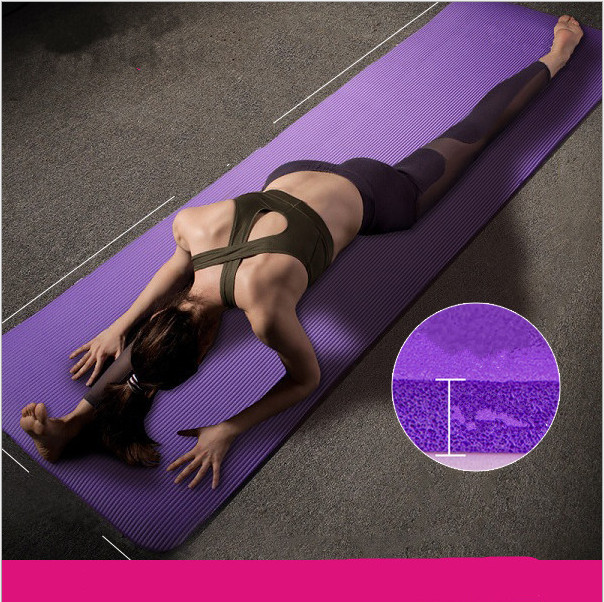 Thảm tập Yoga độ dày 10mm, mềm mại, êm ái, chống trơn trượt