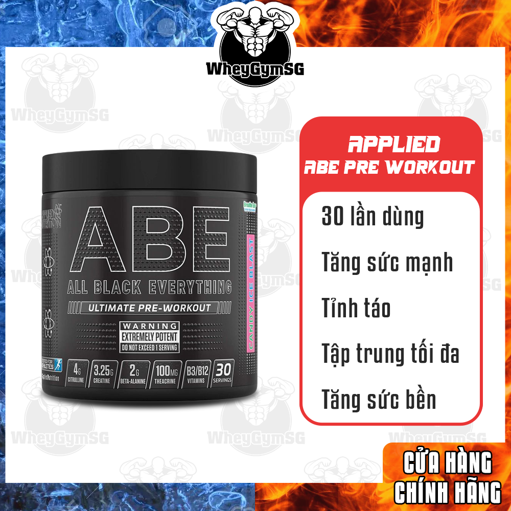 ABE PRE WORKOUT Tăng sức mạnh Applied Nutrition ABE Pre workout 30 lần dùng