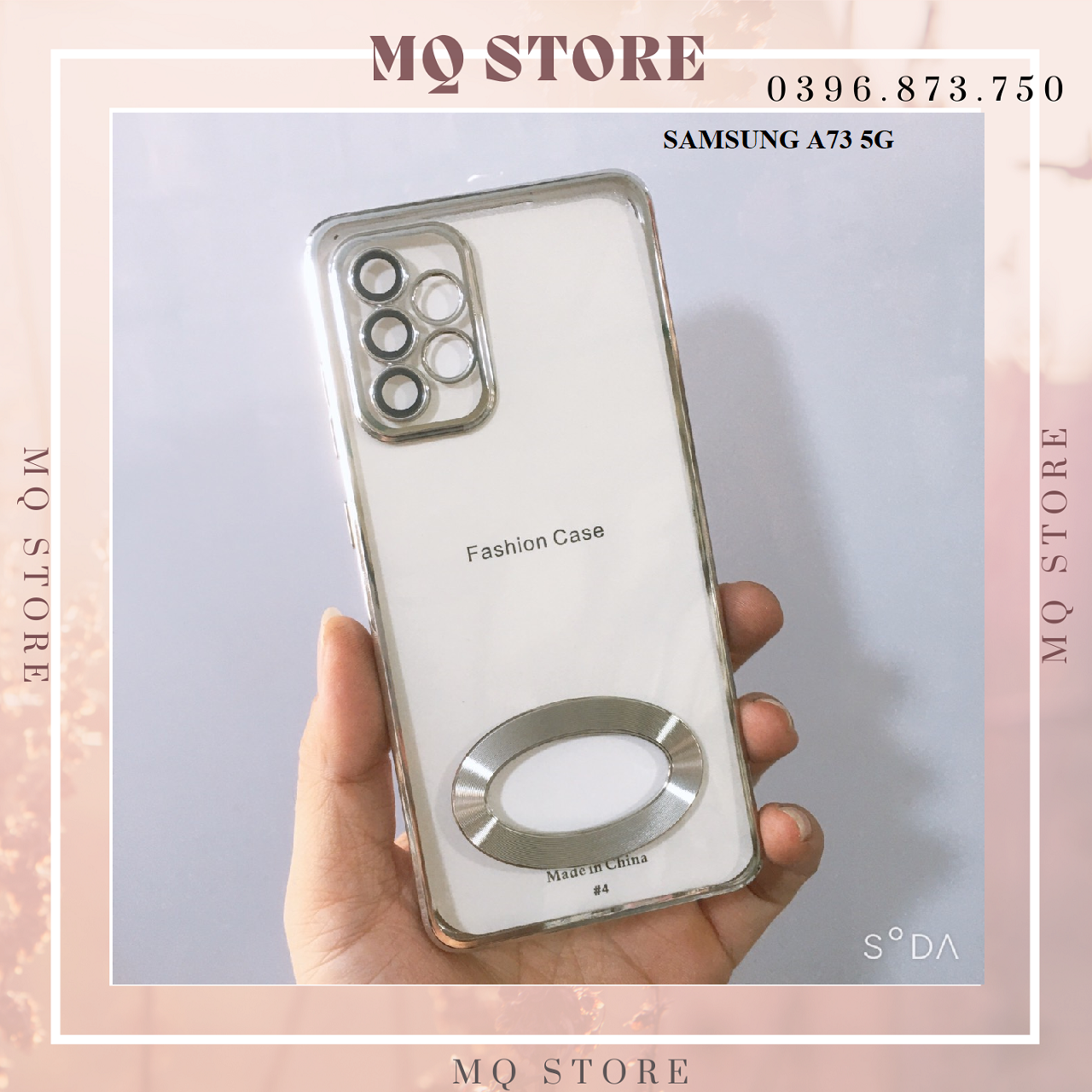 Ốp lưng trong viền màu cạnh vuông bảo vệ camera dành cho Samsung A73 5G