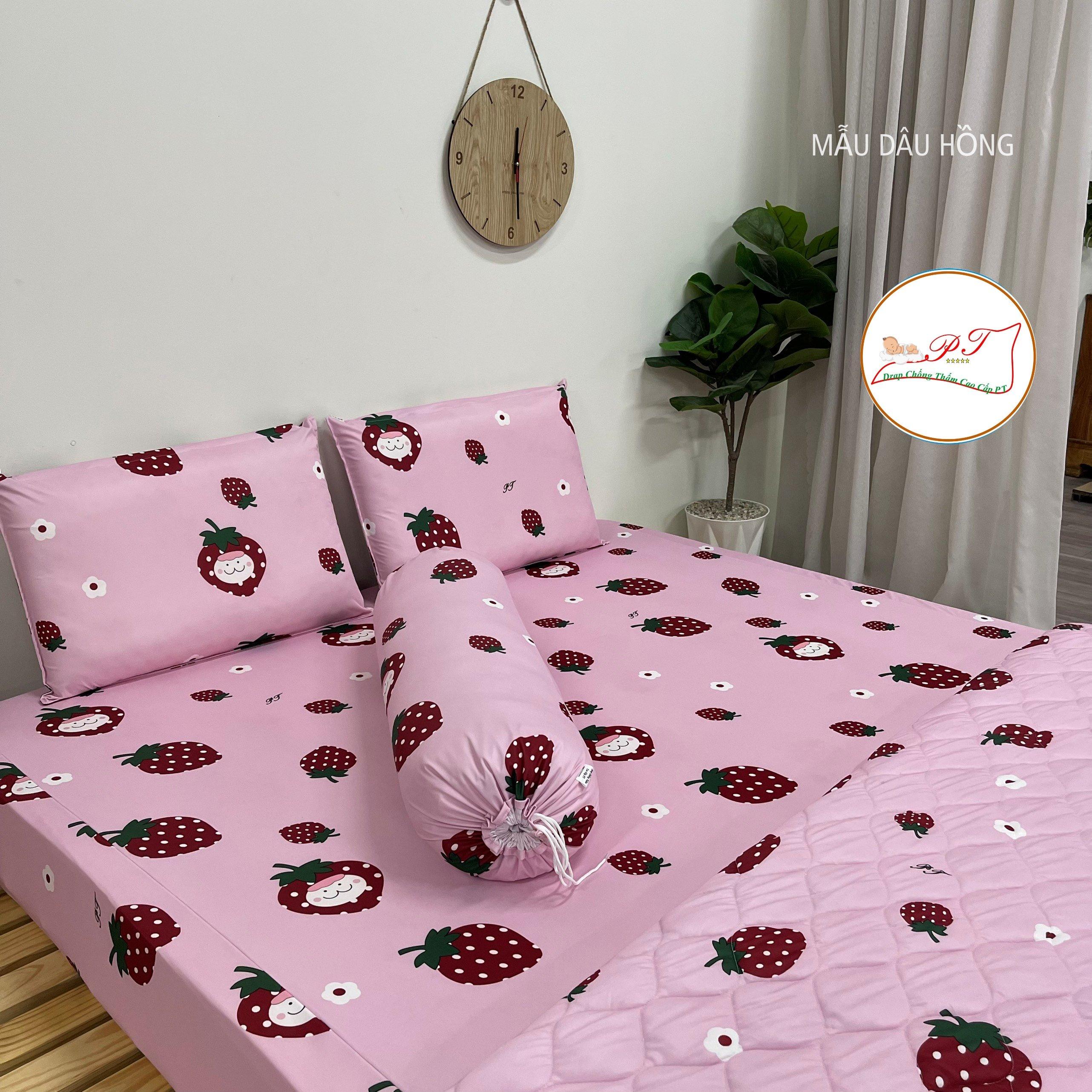 Ga Chống Thấm PT Họa Tiết Dâu Hồng