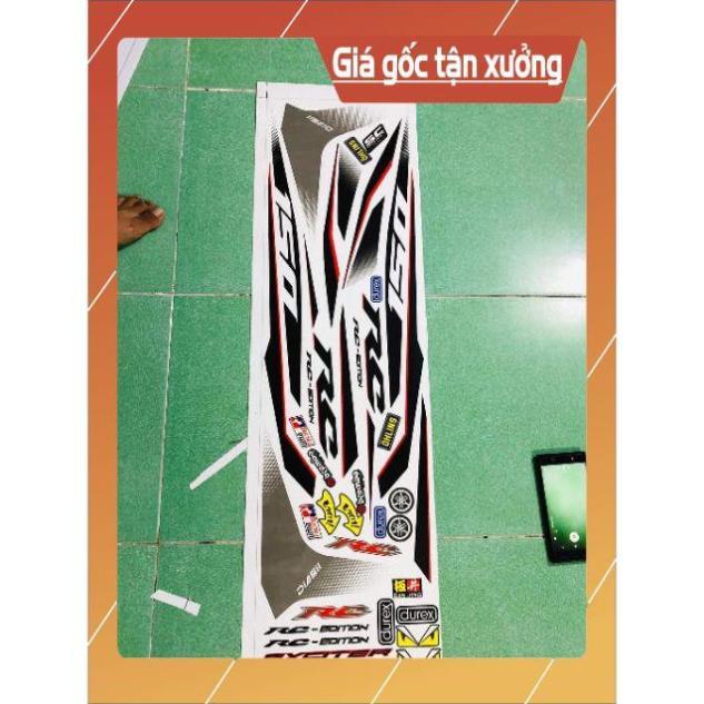 Tem rời exciter 150 RC đen xám đỏ