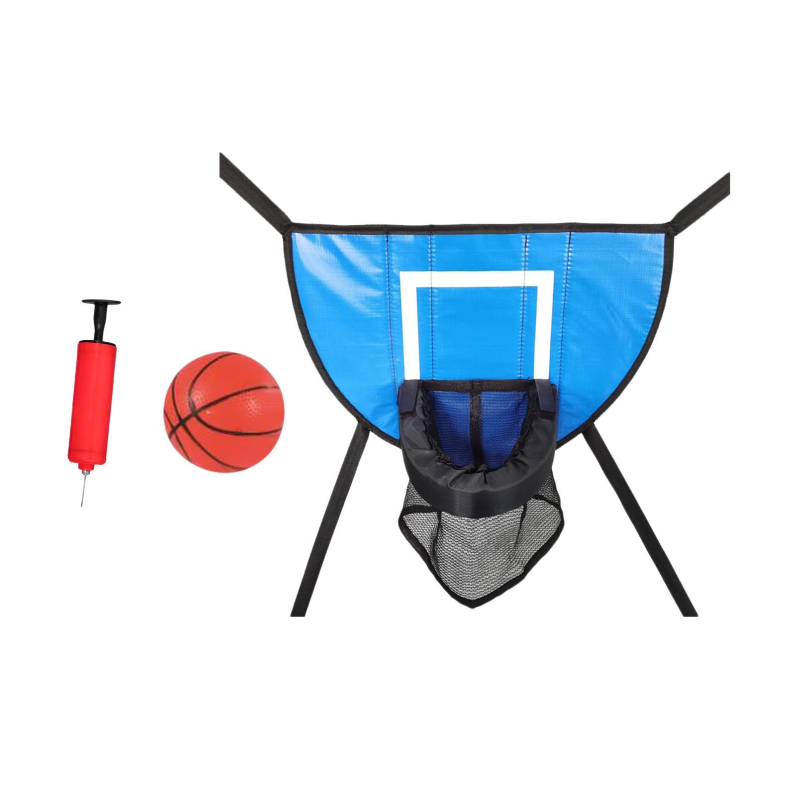 Mini Trampoline Basketball Hoop for Kids with Pump and Ball Basketball Rack