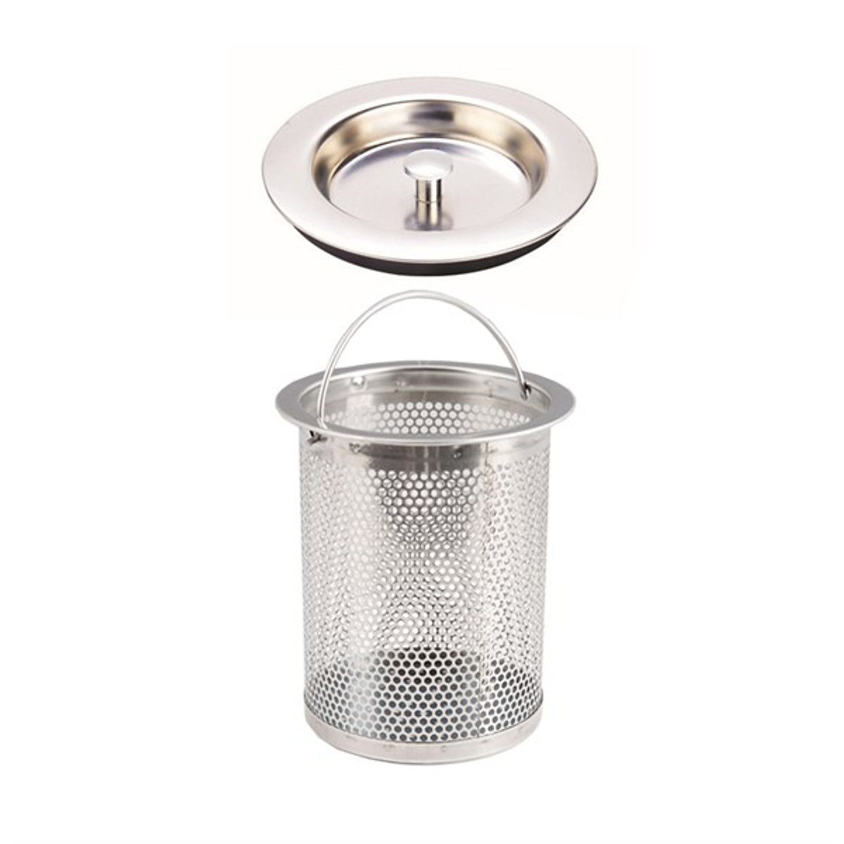 Bộ Giỏ và Nắp Lọc Rác Inox Cho Bồn Rửa Chén Bát