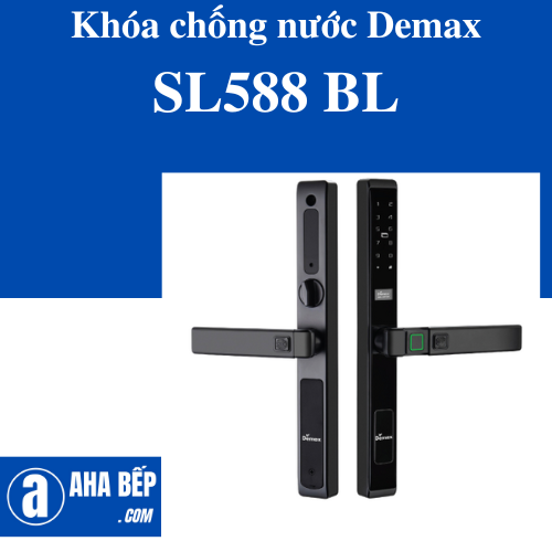 Khóa cửa chống nước Demax SL588 BL. Hàng Chính Hãng