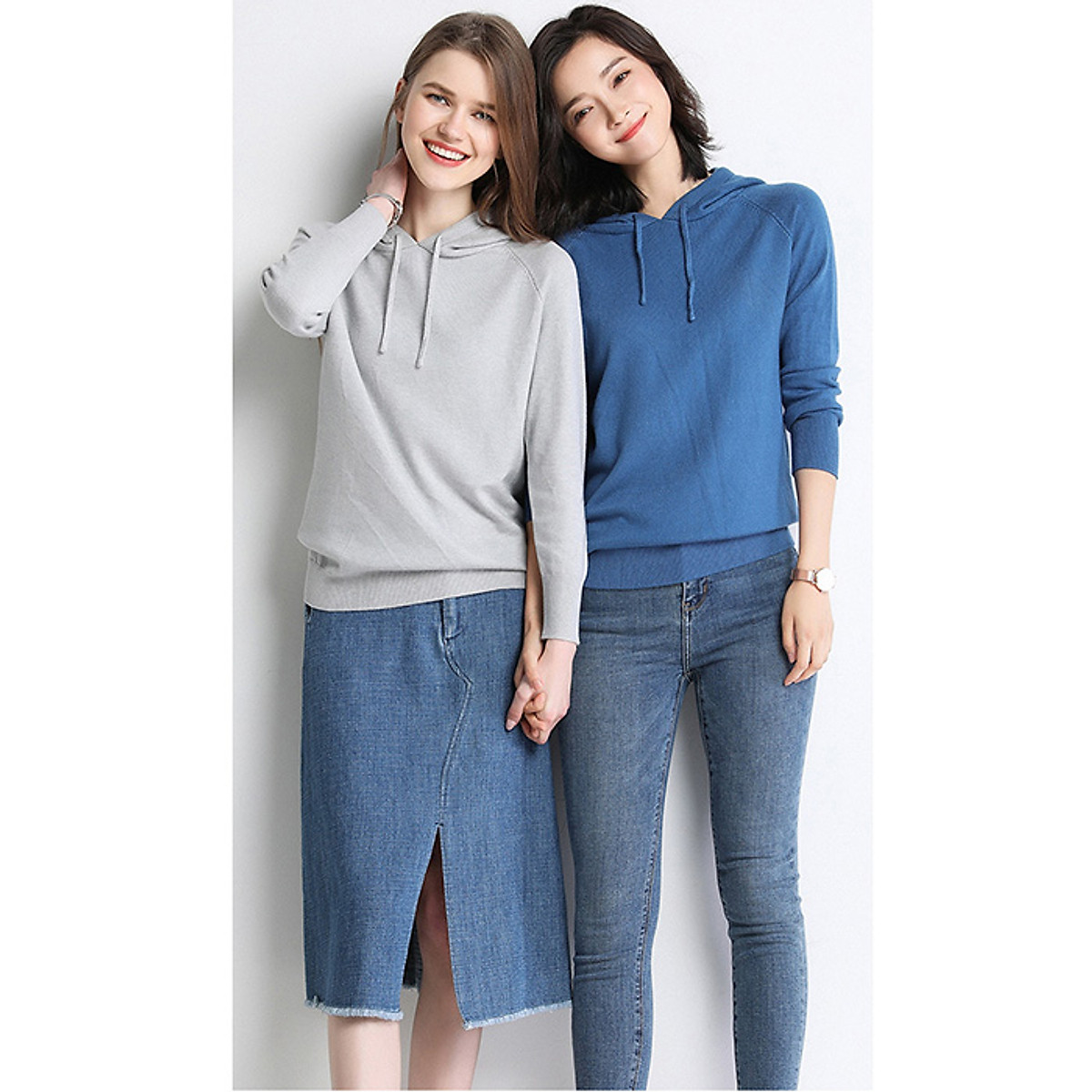 Áo hoodie len nữ trẻ trung, chất len dày dặn, thời trang thu đông 2022