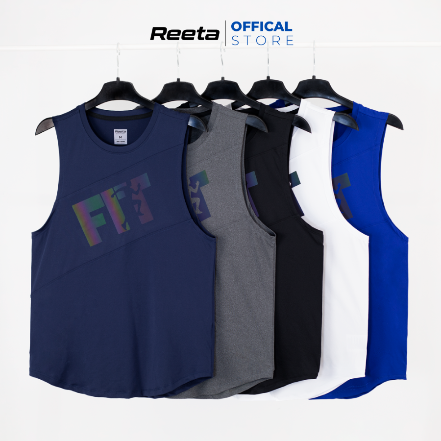 Áo Tank Top, ba lỗ sát nách thể thao nam thoáng khí co giãn thấm hút nhiều màu tập gym chạy bộ Reeta - A2176