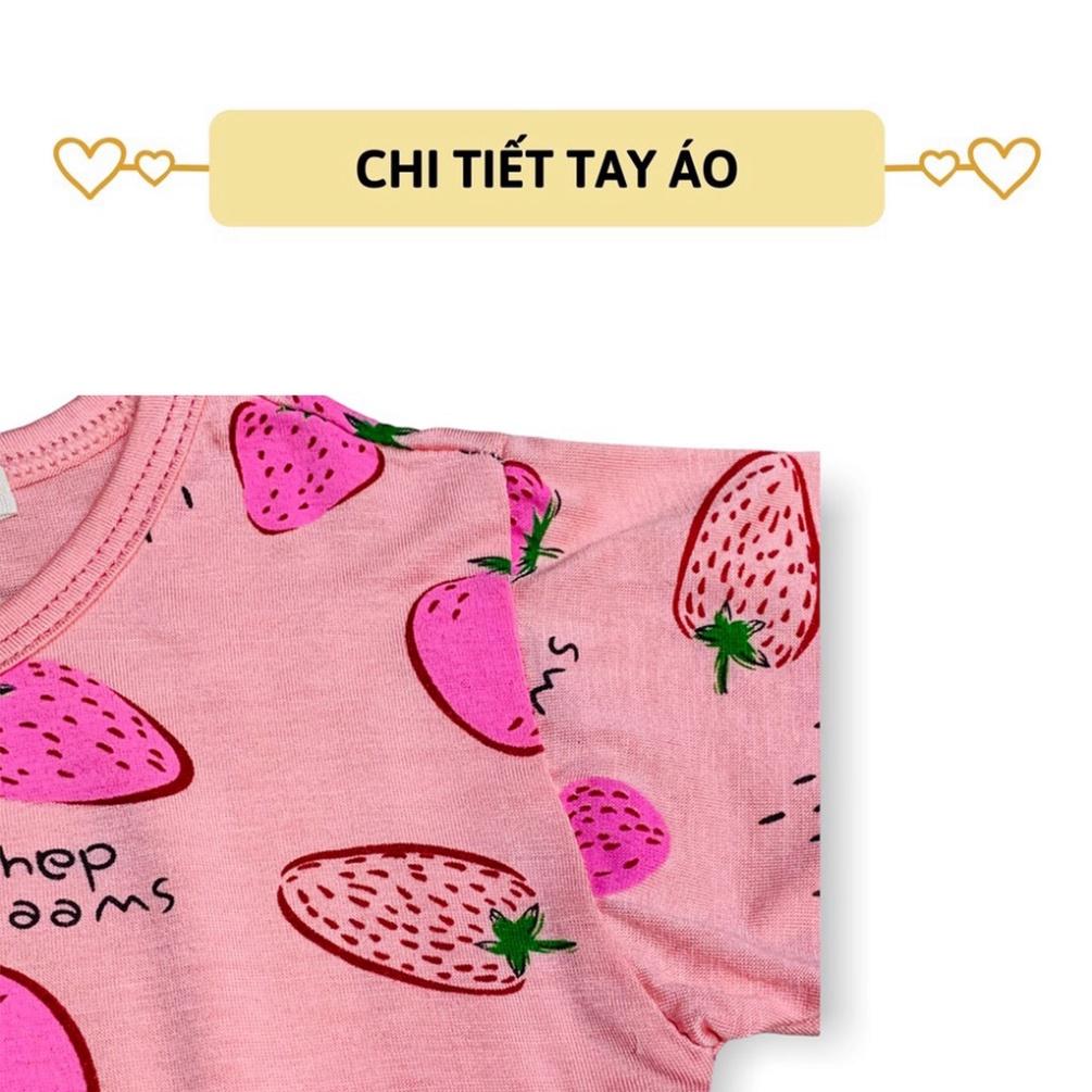 Bộ cộc tay thun lạnh in hình gấu LILIKIDS siêu mềm mịn mát cho bé trai bé gái BCT06