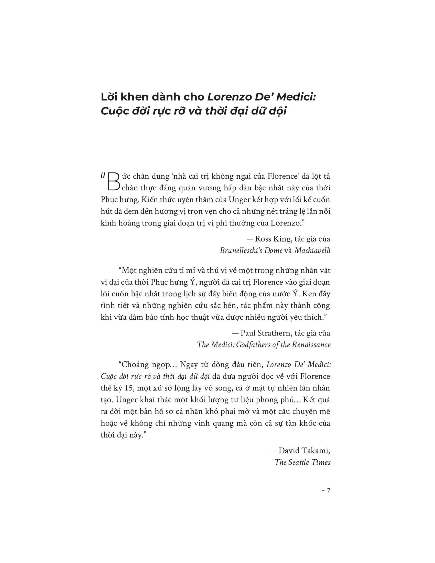 Sách - Lorenzo De’ Medici - Cuộc Đời Rực Rỡ Và Thời Đại Dữ Dội
