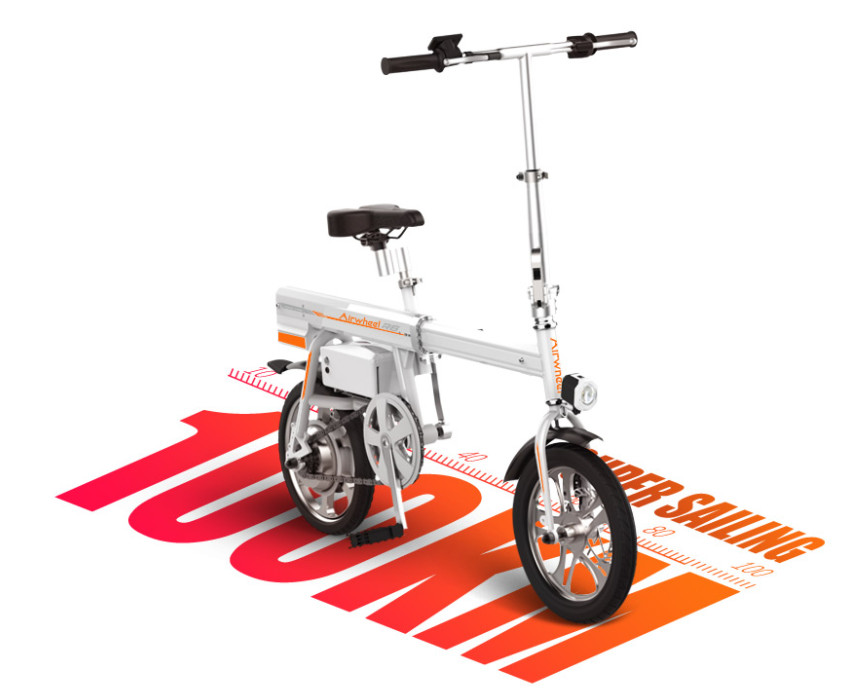 Xe đạp điện gấp gọn Homesheel Airwheel R6 - Màu trắng