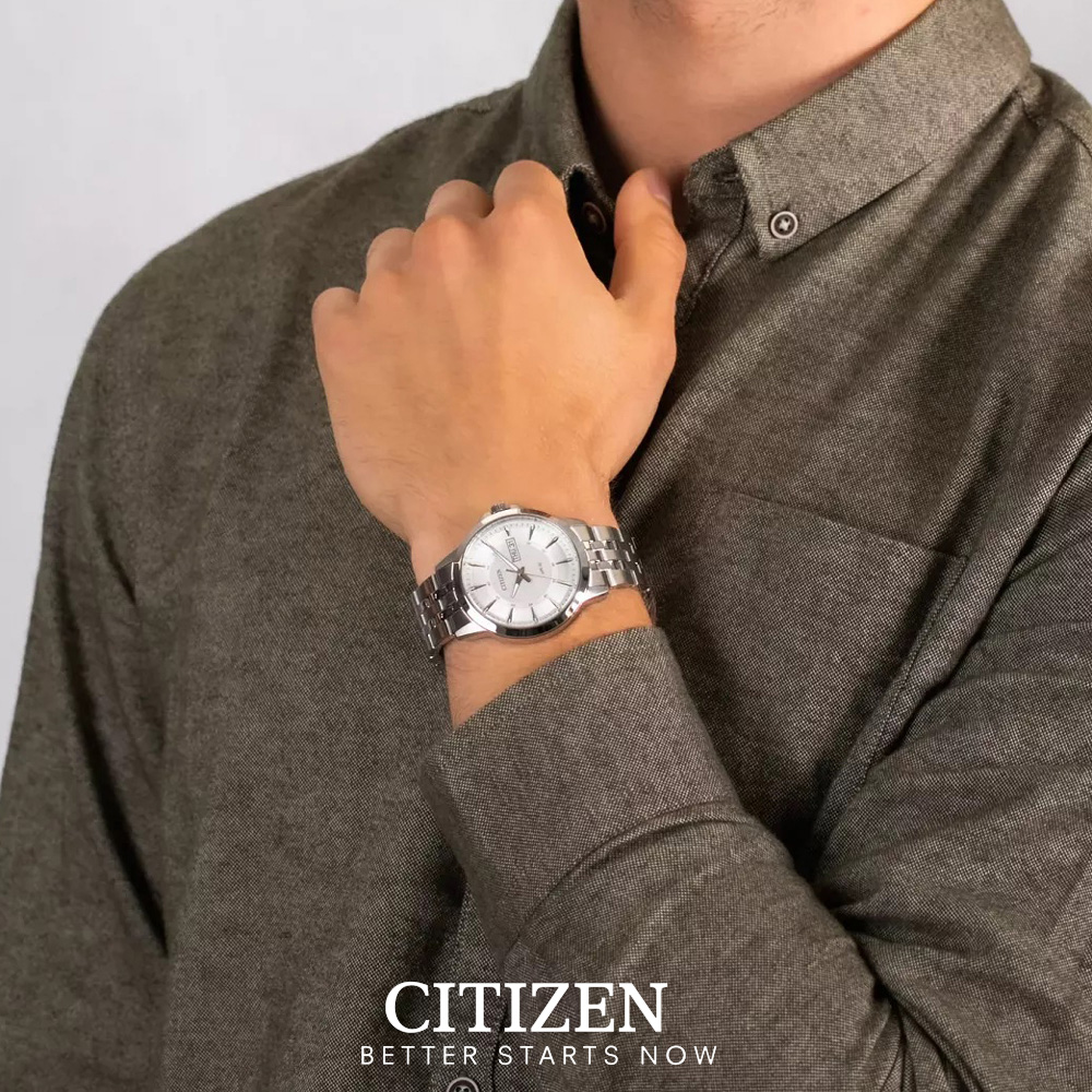 Đồng Hồ Nam Citizen Dây Thép Không Gỉ BF2011-51A - Mặt Trắng