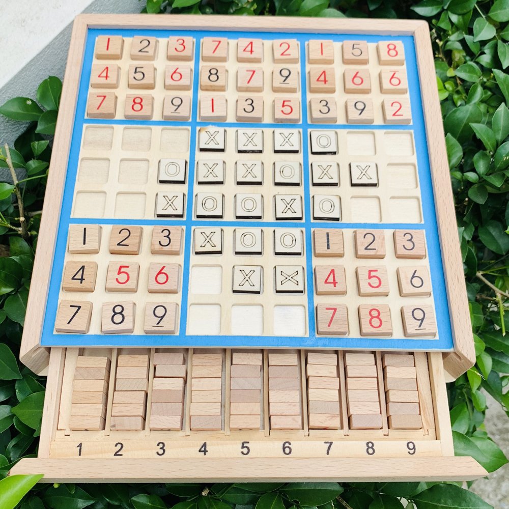 Bộ Đồ Chơi Gỗ  Sudoku Kết Hợp Cờ Caro 2 Trong 1 Hot Nhất Năm 2021 Rèn Luyện Tư Duy Trí Tuệ- Đồ Chơi Gỗ Thông Minh