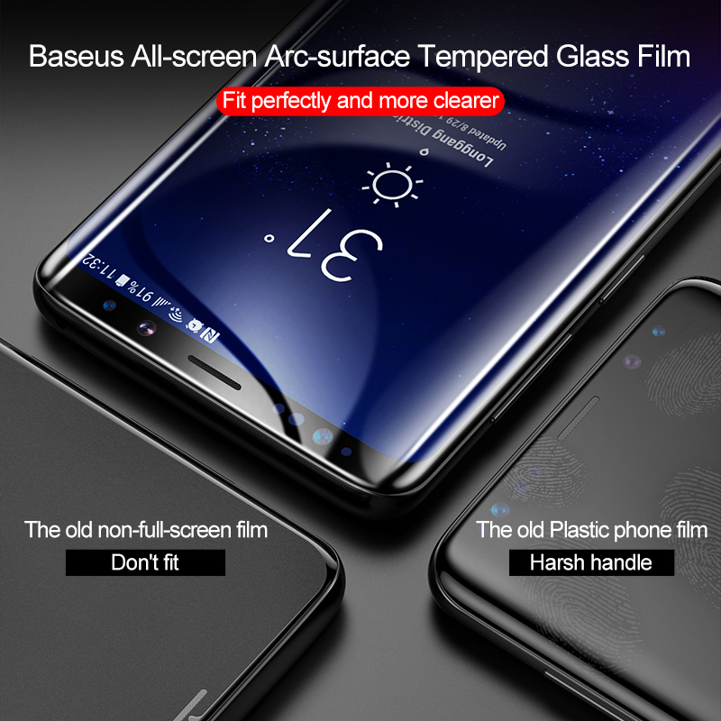 Miếng dán kính cường lực Full 3D cho Samsung Galaxy S9 Plus Baseus Arc - Hàng chính hãng