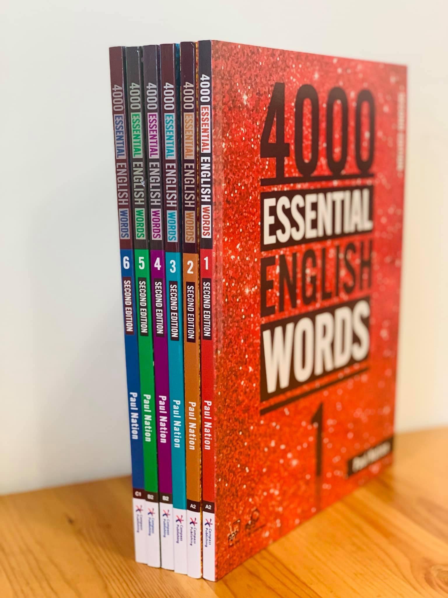 4000 essential english words bộ nhập 6q màu, kèm file audio và answer key