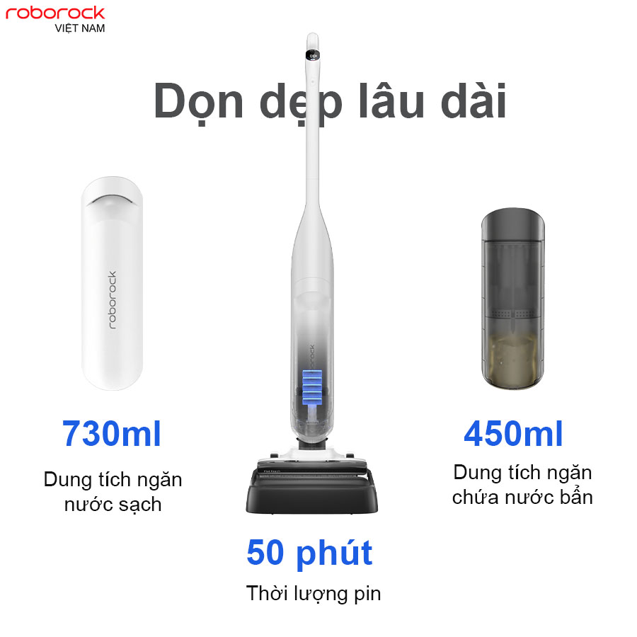 Máy hút bụi lau nhà Roborock Flexi Pro – Hàng Chính Hãng