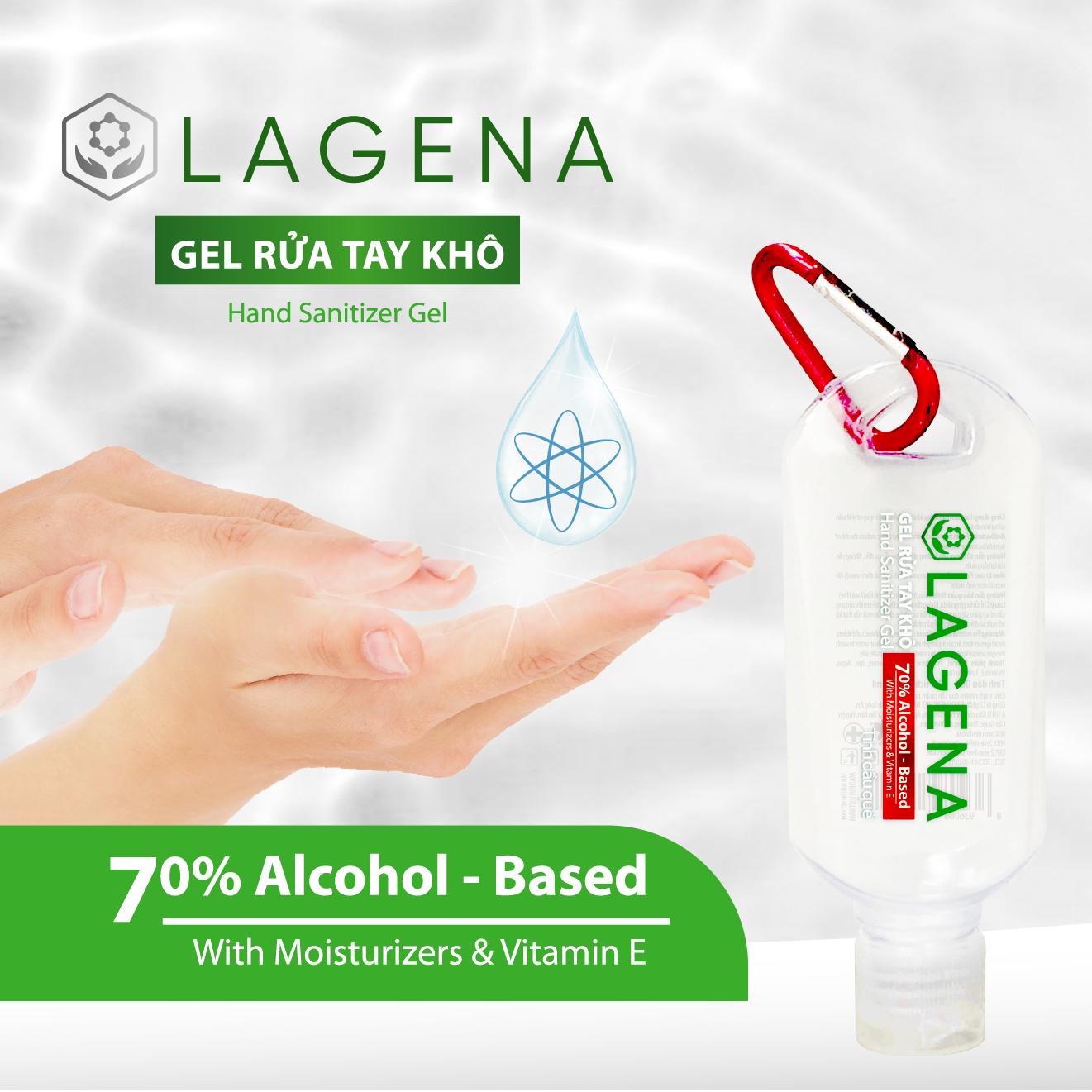 Gel Rửa Tay Khô Lagena 50ml - móc khóa tiện lợi