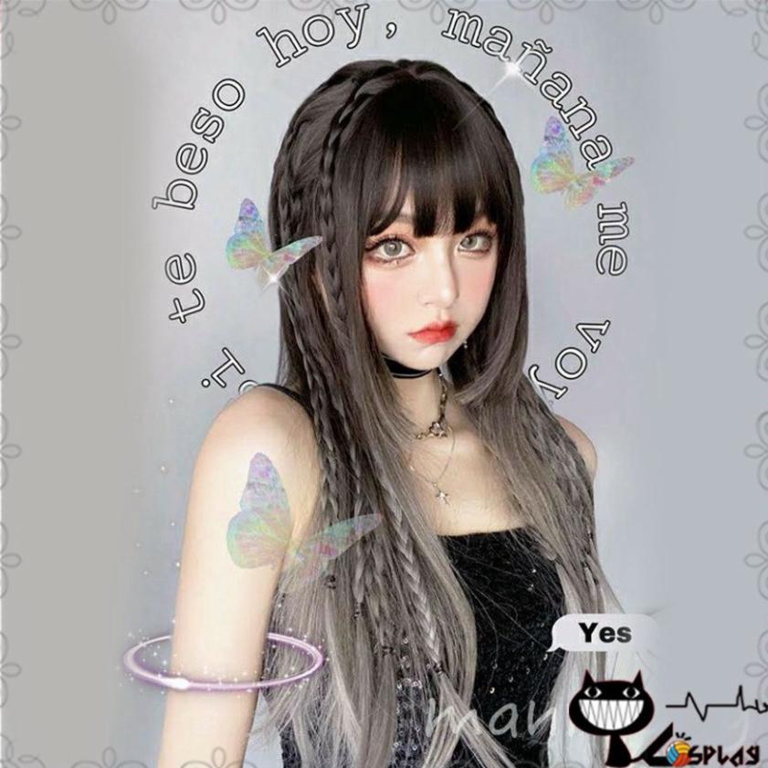 Wig/Tóc giả nguyên đầu cá tính Ombre xám trắng - teen/lolita/cosplay QS146