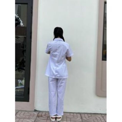 Bộ quần áo y tá, cộc tay điều dưỡng vải non Nhật cao cấp