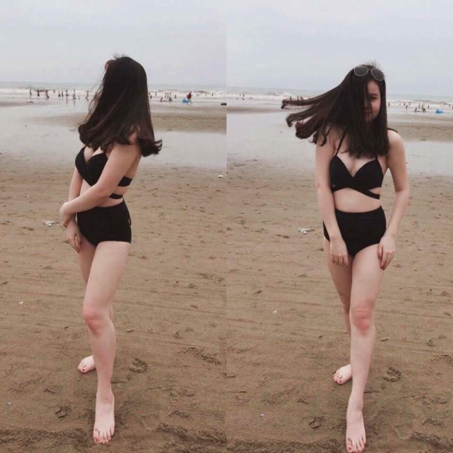 Bikini 2 mảnh chéo đen ( Ảnh chụp thật từ khách)